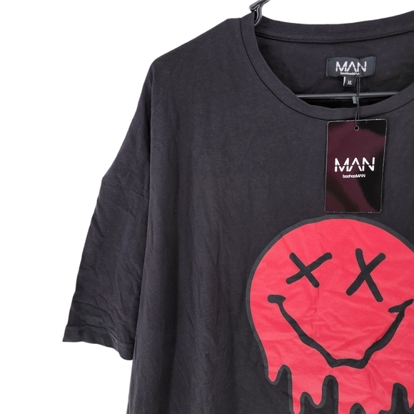 Boohooman Oversized Drip Face Short Sleeve Tee - XL - Picture 3 of 7